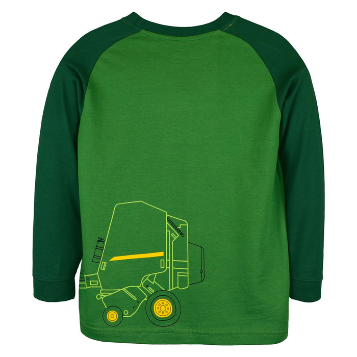 John Deere Childrens' Hay Baler Long Sleeve T-Shirt