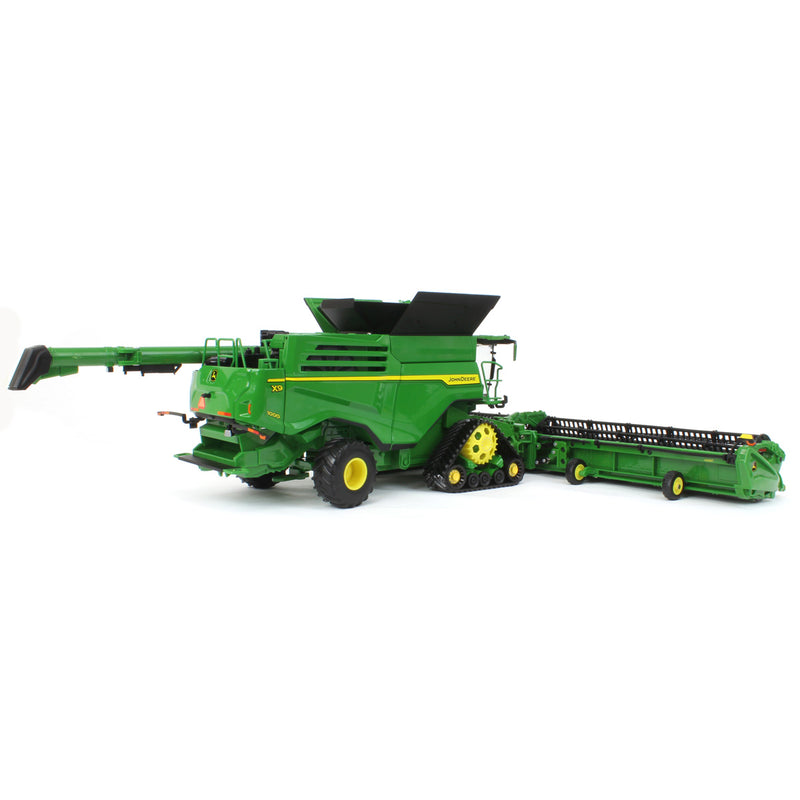 (B&D) 1/32 John Deere X9 1000 Tracked Combine with Corn Head & Draper Head, ERTL Prestige Collection - Damaged Box