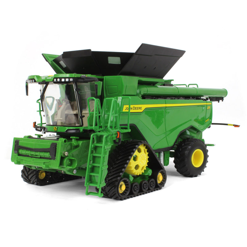 (B&D) 1/32 John Deere X9 1000 Tracked Combine with Corn Head & Draper Head, ERTL Prestige Collection - Damaged Box