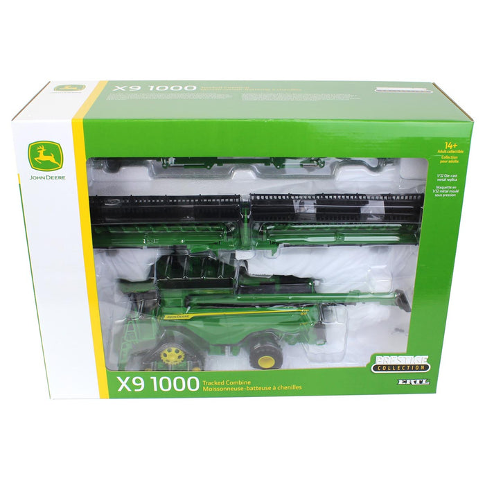 1/32 John Deere X9 1000 Tracked Combine w/ Corn & Draper Heads, ERTL Prestige Collection