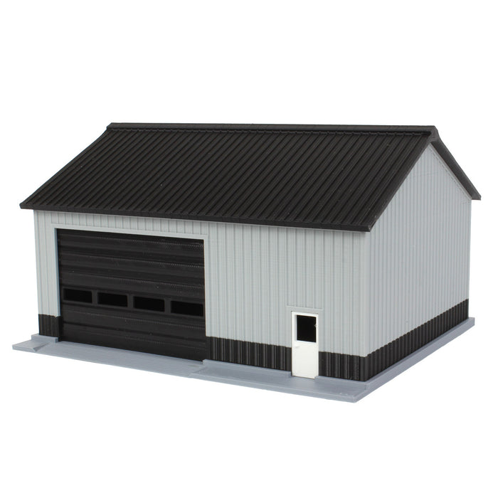 1/64 Gray/Black 40ft x 30ft "Papa's Shop" Farm Shed, 3D Printed