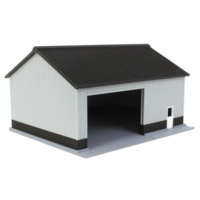 1/64 Gray/Black 40ft x 30ft "Papa's Shop" Farm Shed, 3D Printed