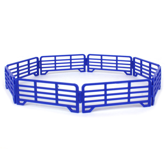 1/64 Pack of 8 Blue Short Fence Links,  3D Printed