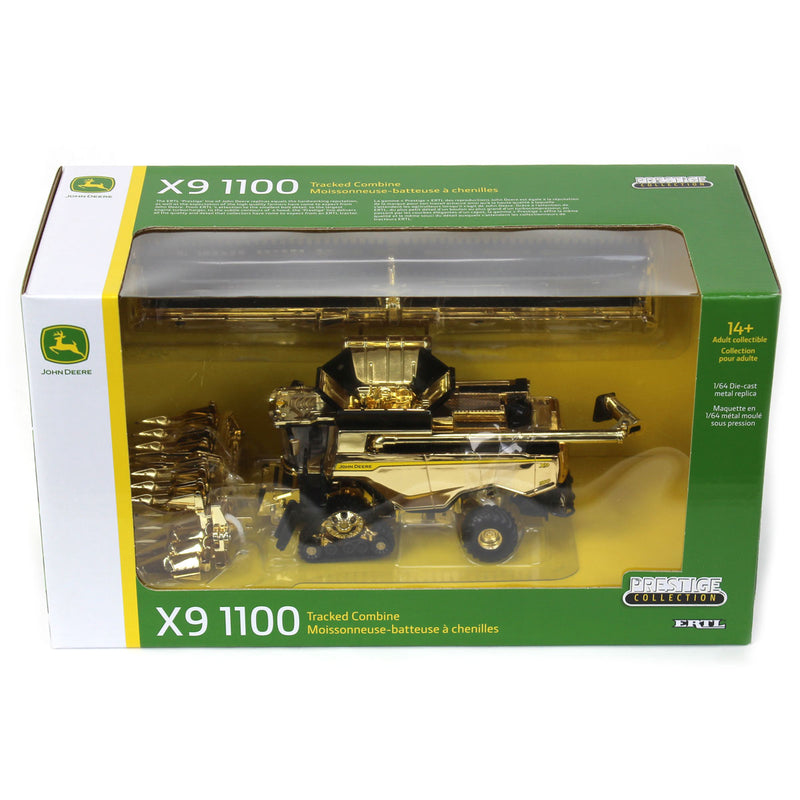 Gold Chrome ~ 1/64 John Deere X9 1100 Combine on Tracks, 2022 John Deere EXPO