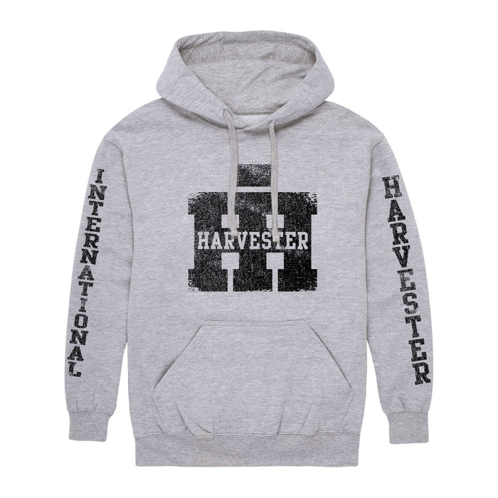 IH Distressed Logo Athletic Gray Hooded Sweatshirt