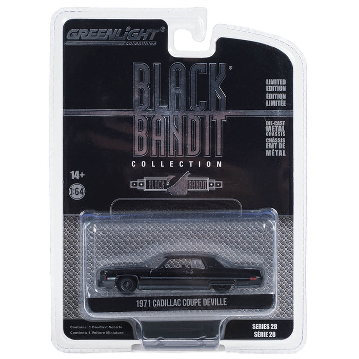 1/64 1971 Cadillac Couple deVille Lowrider, Black Bandit Series 28