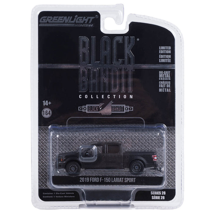 1/64 2019 Ford F-150 Lariat Sport, Black Bandit Series 28