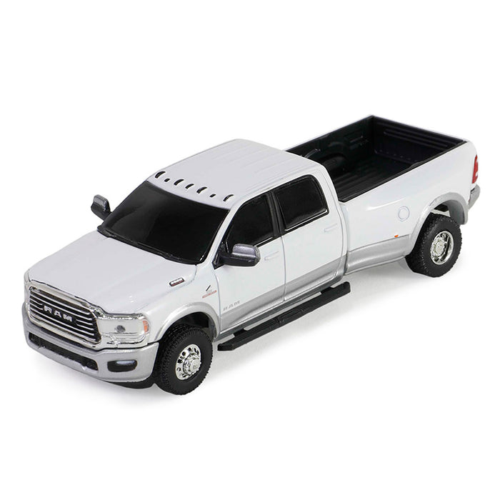 1/64 2020 Ram 3500 Laramie Dually, Bright White & Billet Silver, Dually Drivers Series 14