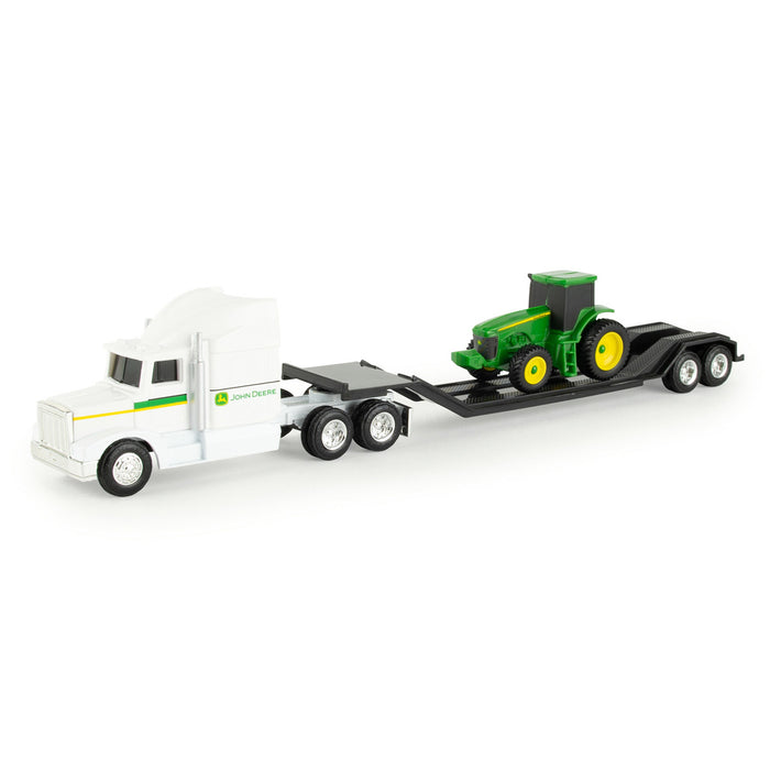 1/64 John Deere Semi, Lowboy & Tractor with Loader, Collect N Play Value Set