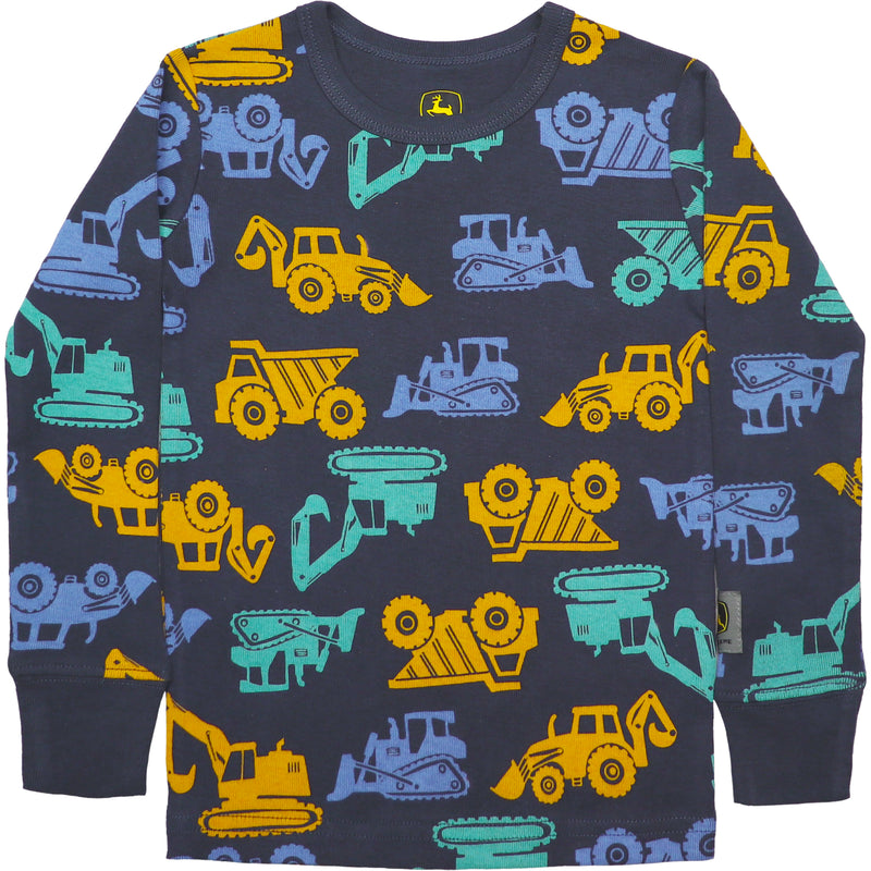 Toddler John Deere Construction Ombre Blue Pajama Set