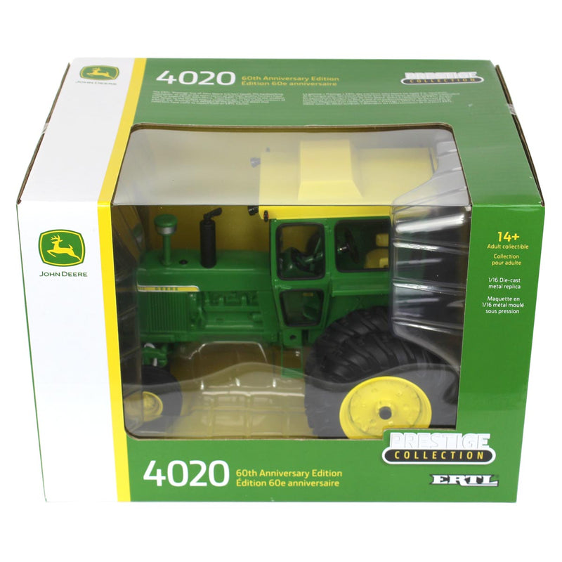 1/16 John Deere 4020 Tractor with Cab by ERTL, 60th Anniversary Collector Edition
