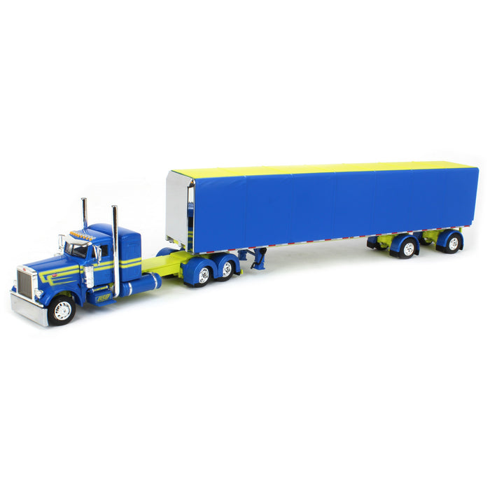 1/64 Peterbilt 379 36in Sleeper w/ 53ft Utility Roll Tarp Trailer, Big Rigs #12: DSD Transport LLC, DCP by First Gear