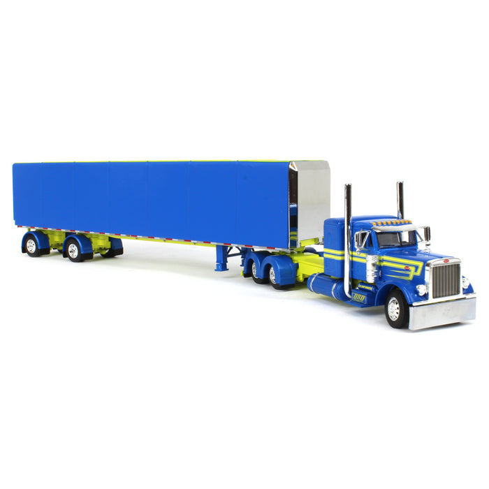 1/64 Peterbilt 379 36in Sleeper w/ 53ft Utility Roll Tarp Trailer, Big Rigs #12: DSD Transport LLC, DCP by First Gear