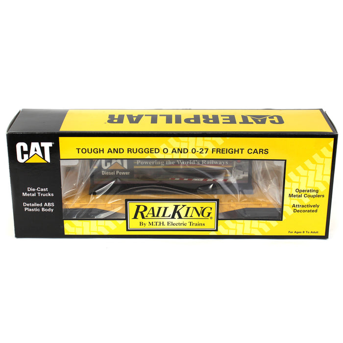 1/48 O Gauge and O-27 Caterpillar Flat Car with Billboard, RailKing by MTH