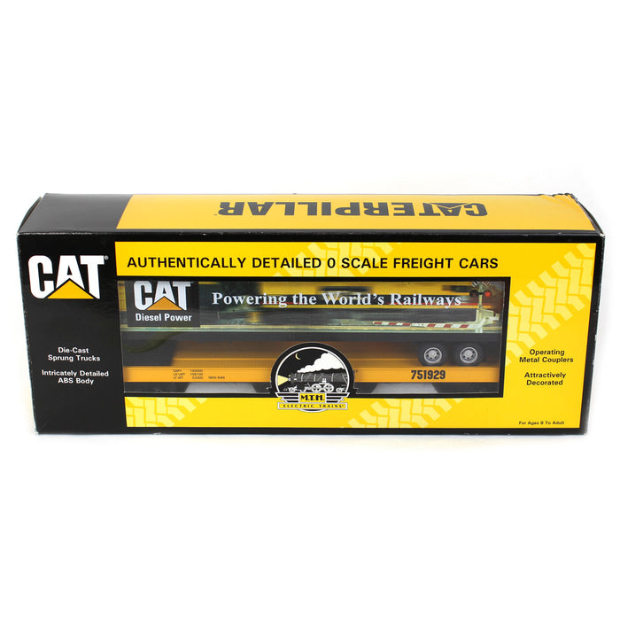 1/48 O Scale "Premier" Caterpillar Flat Car with 48ft Trailer by MTH
