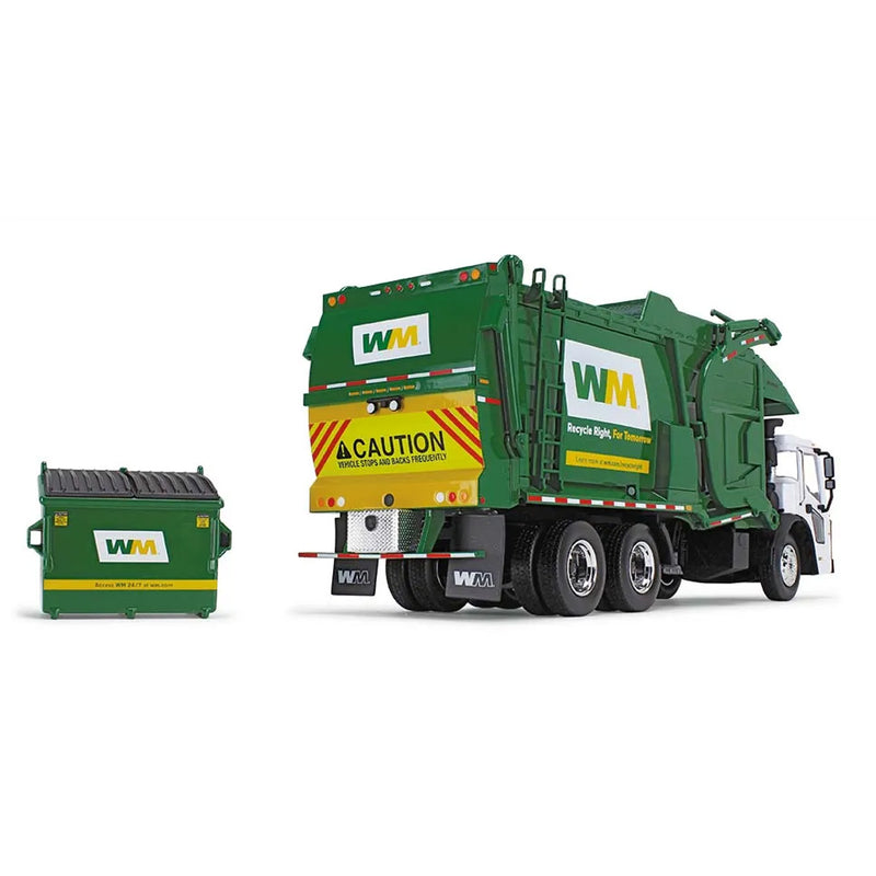 (B&D) 1/34 Mack LR w/ McNeilus Meridian Front Loader & Dumpster, Waste Management - Damaged Box