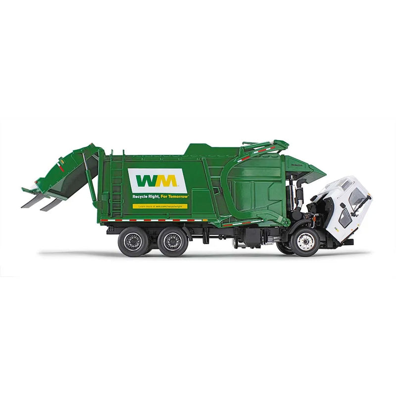 (B&D) 1/34 Mack LR w/ McNeilus Meridian Front Loader & Dumpster, Waste Management - Damaged Box