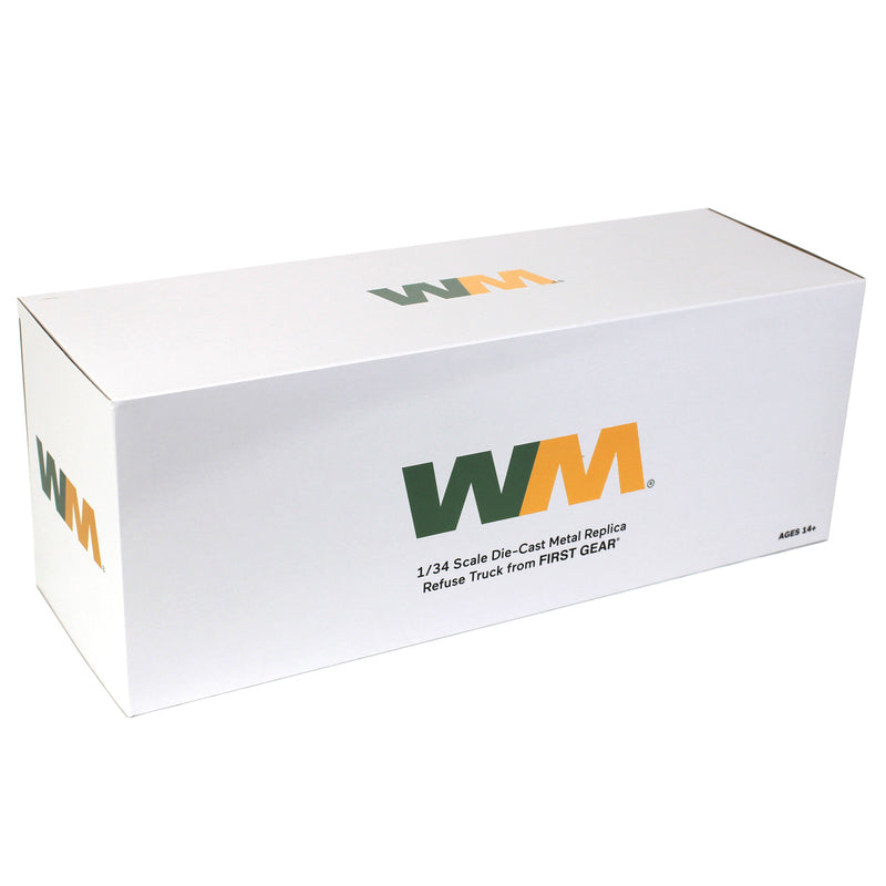 (B&D) 1/34 Mack LR Garbage Truck with McNeilus Meridian Front Loader & Dumpster, Waste Management - Damaged Box