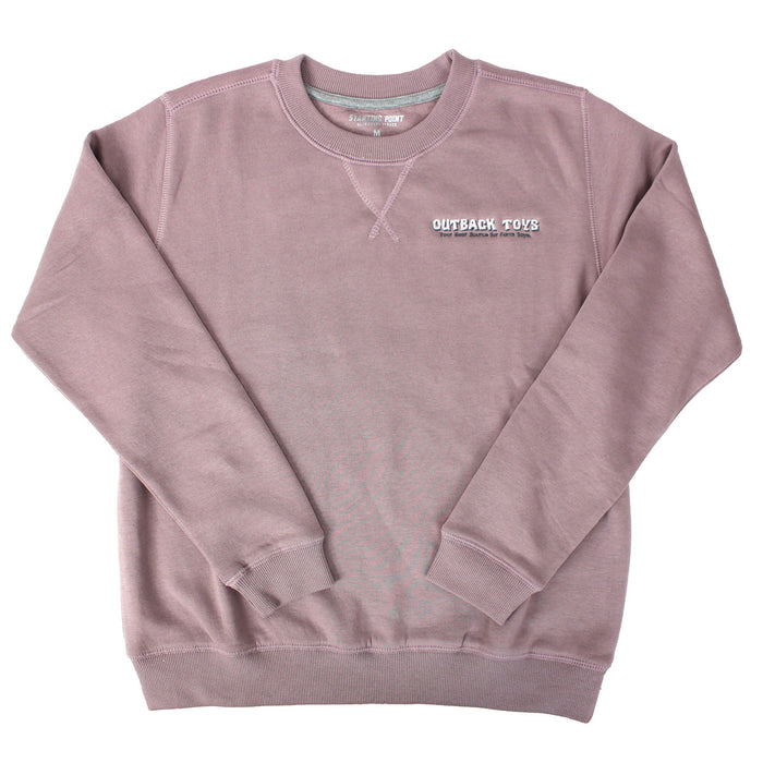 Ladies Outback Toys Logo Elderberry Ultrasoft Fleece Crew Neck Sweatshirt