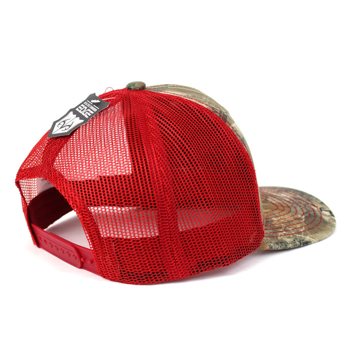 Case IH Embroidered Logo Camo Cap with Red Mesh Back