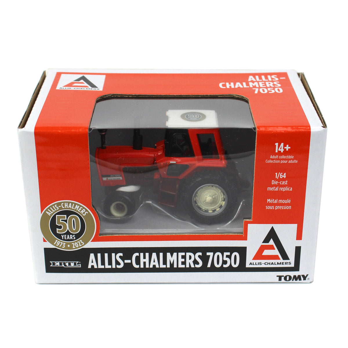 1/64 Allis Chalmers 7050 Maroon Belly Tractor by ERTL, 50th