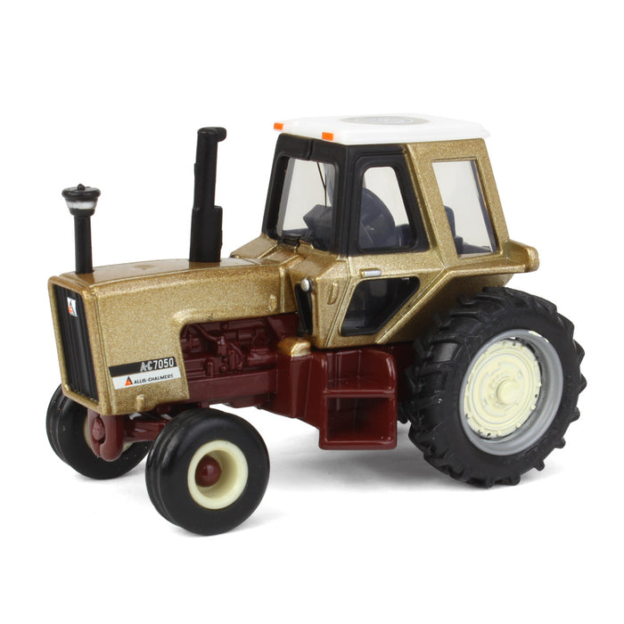 Metallic Gold Chase Unit ~ 1/64 Allis Chalmers 7050 Maroon Belly 50th Anniversary Tractor by ERTL