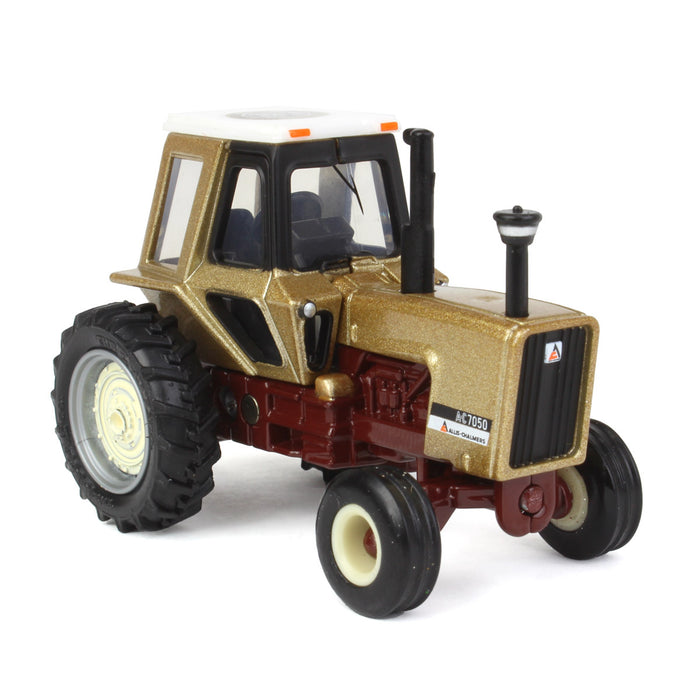 Metallic Gold Chase Unit ~ 1/64 Allis Chalmers 7050 Maroon Belly 50th Anniversary Tractor by ERTL