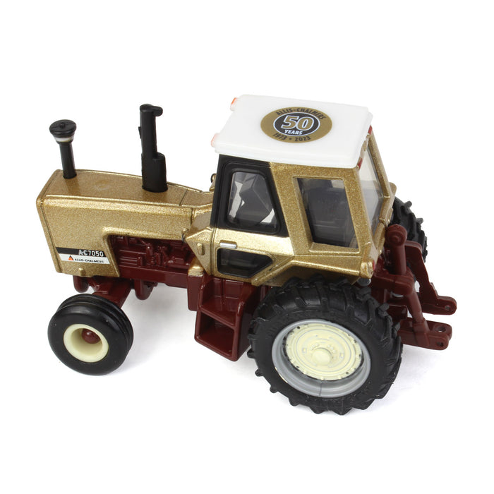Metallic Gold Chase Unit ~ 1/64 Allis Chalmers 7050 Maroon Belly 50th Anniversary Tractor by ERTL