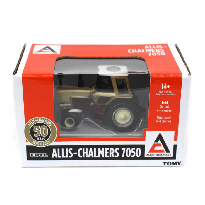 Metallic Gold Chase Unit ~ 1/64 Allis Chalmers 7050 Maroon Belly 50th Anniversary Tractor by ERTL