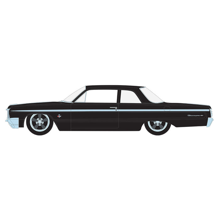 1/64 1964 Chevrolet Biscayne, Black with Red Interior, California Lowriders Series 4