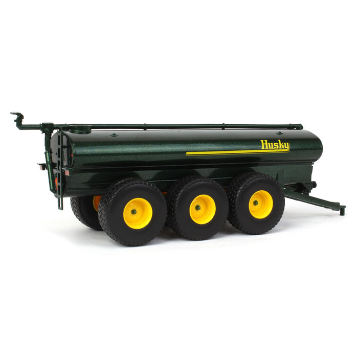 1/64 Metallic Green Husky 27500L Tri-axle Slim Line Liquid Manure Spreader by First Gear