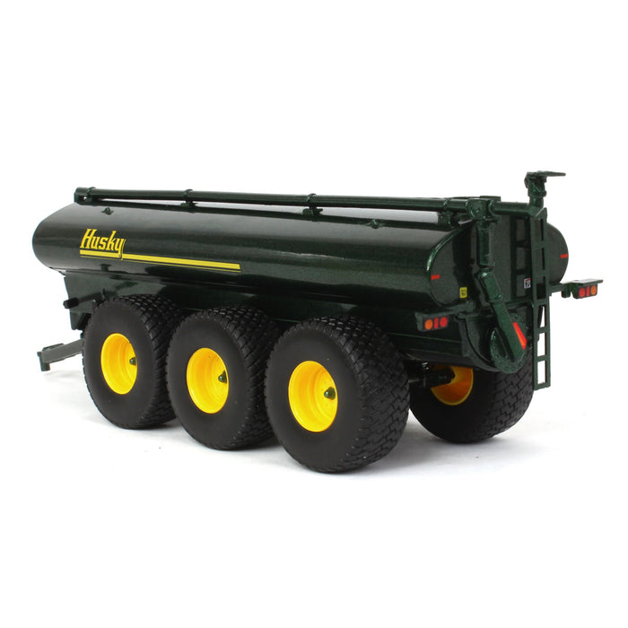 1/64 Metallic Green Husky 27500L Tri-axle Slim Line Liquid Manure Spreader by First Gear