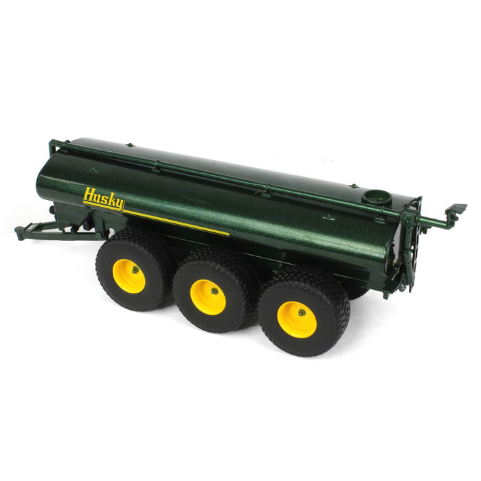 1/64 Metallic Green Husky 27500L Tri-axle Slim Line Liquid Manure Spreader by First Gear