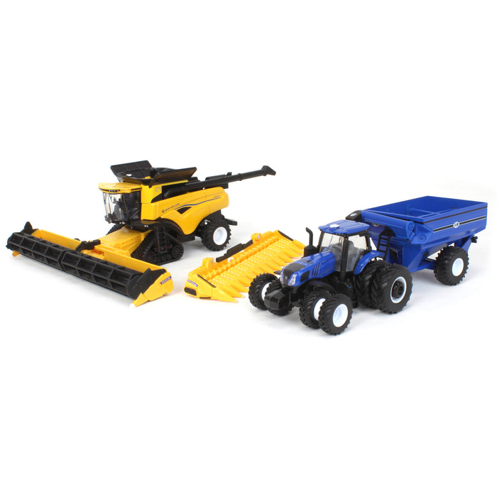 1/64 New Holland CR8.90 SmartTrax Combine Set by ERTL