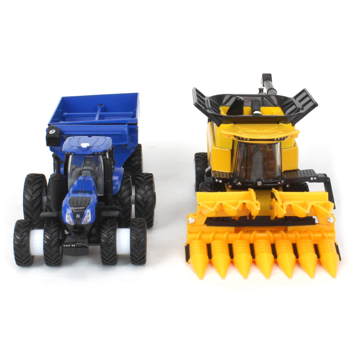 1/64 New Holland CR8.90 Combine, Tractor & J&M Grain Cart Farm Toy