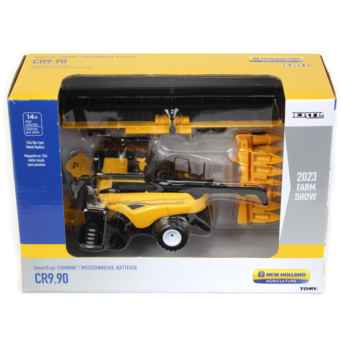 1/64 New Holland CR9.90 Tracked Combine with Grain & Corn Heads