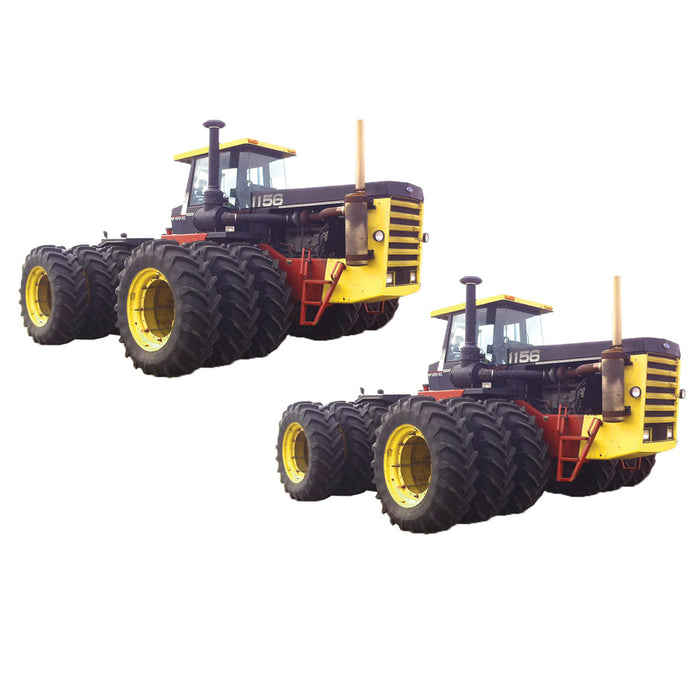 Set of 2 Versions (Duals & Triples) ~ 1/64 Ford Versatile 1156 4WD, 1987-1989 Yellow Paint Scheme