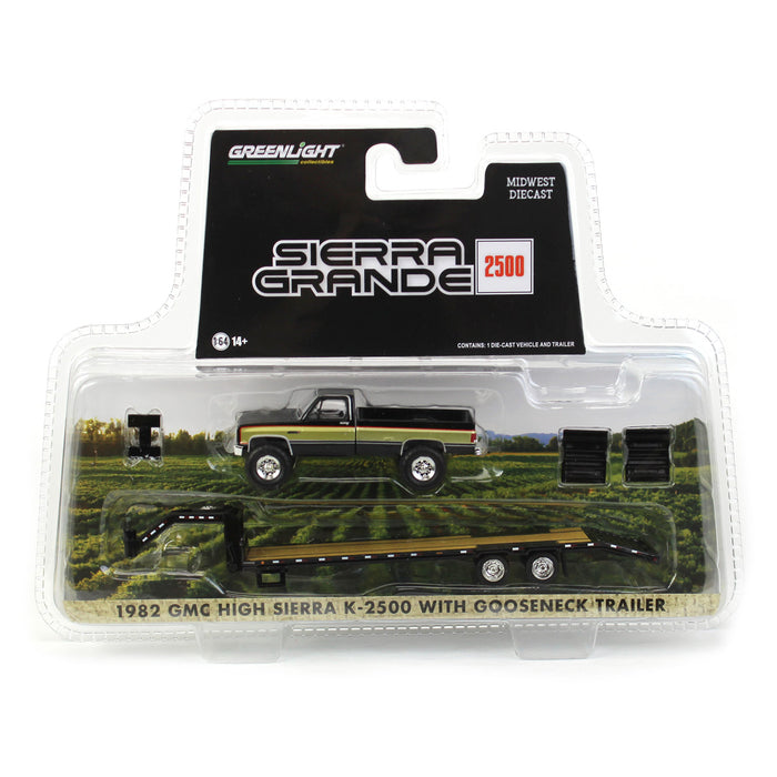 1/64 1982 GMC High Sierra K-2500 with Gooseneck Trailer, Midwest Diecast Exclusive