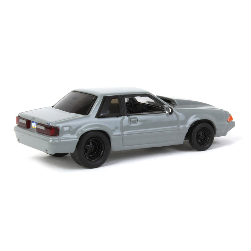 1/64 1993 Ford Mustang Gray Drag Car by GreenLight Collectibles, LP Diecast Exclusive