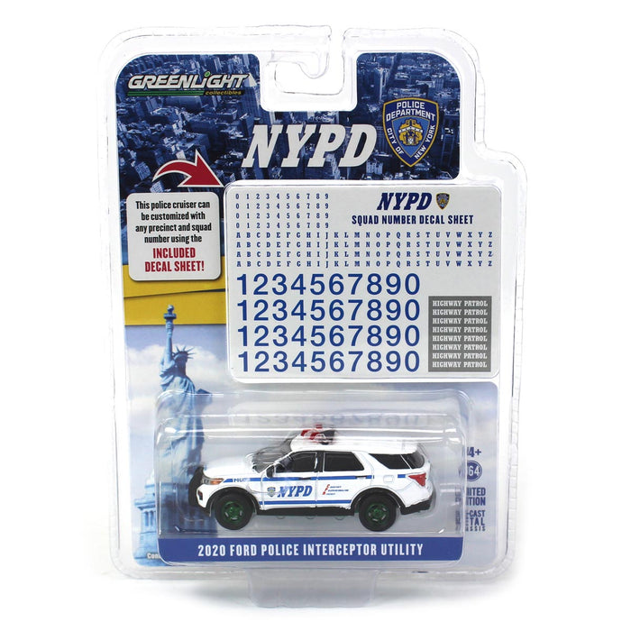 Green Machine ~ 1/64 2020 NYPD Ford Police Interceptor Utility, Hot Pursuit, Hobby Exclusive