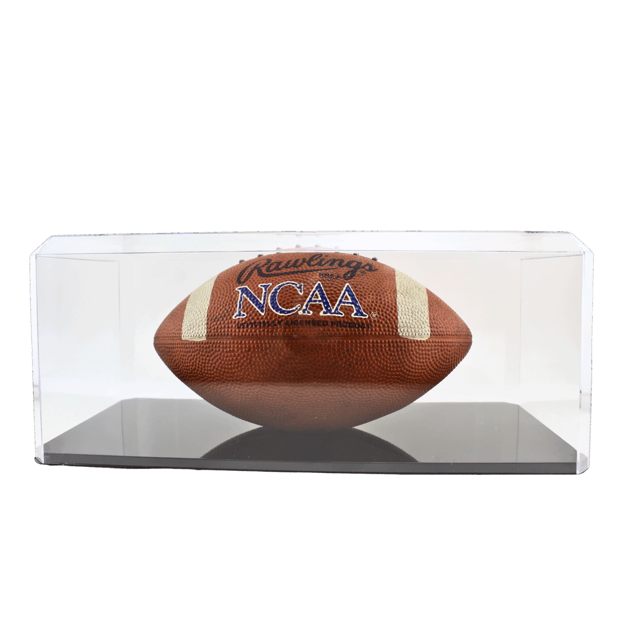Clear Acrylic Display Case with Black Base 15.5 x 7 x 7 Inch