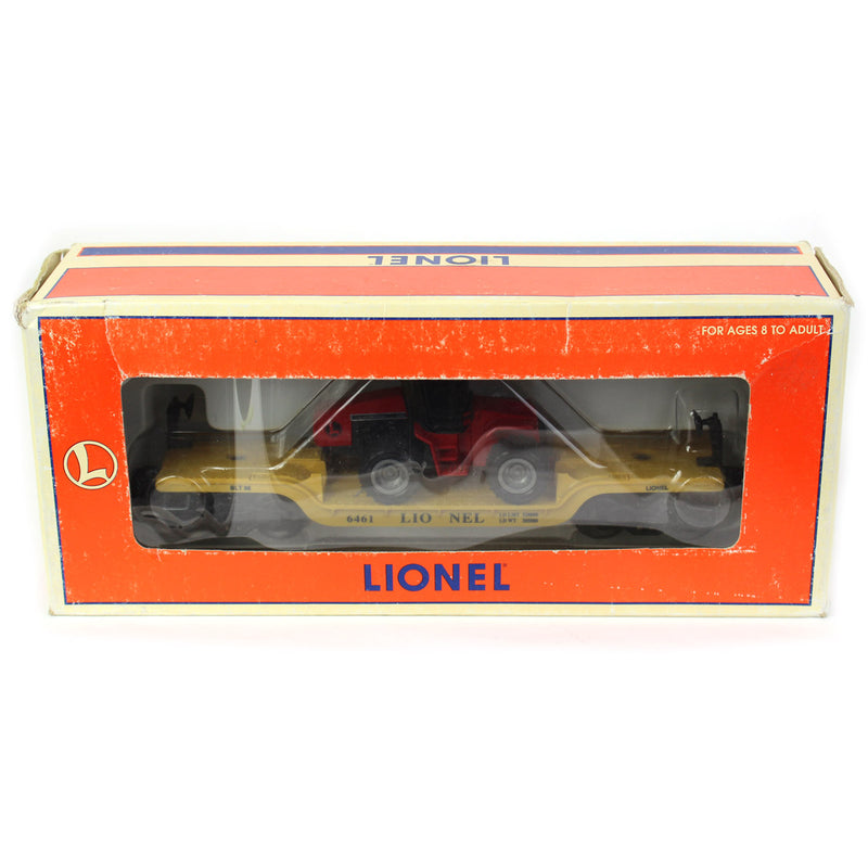 Lionel O Gauge Depressed-Center Flatcar #6461 with ERTL Case 9260 4-Wheel Drive Tractor
