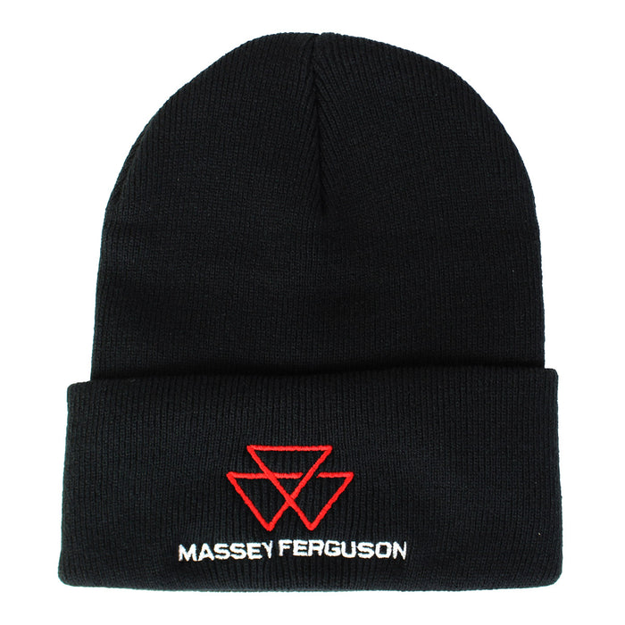 Massey Ferguson Logo Black Knit Beanie