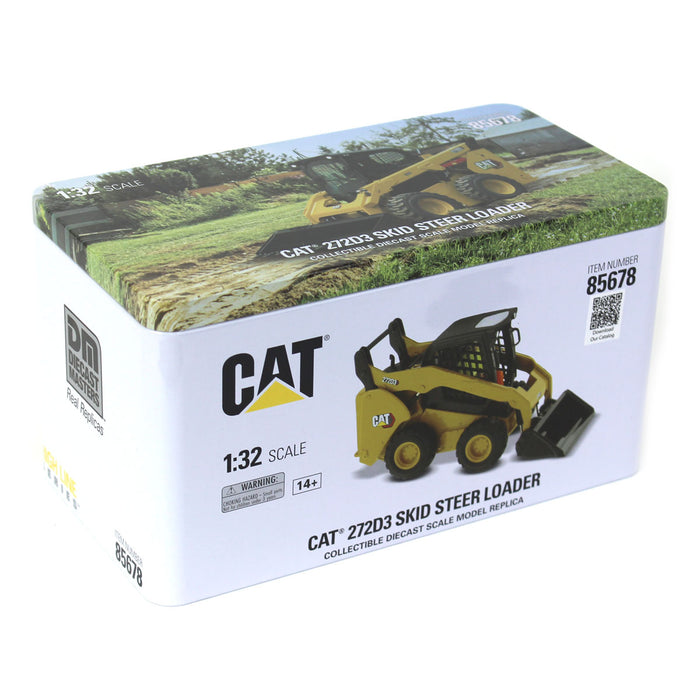 1/32 CAT 272D3 Skid Steer Loader w/ Bucket, Fork and Grapple Tools