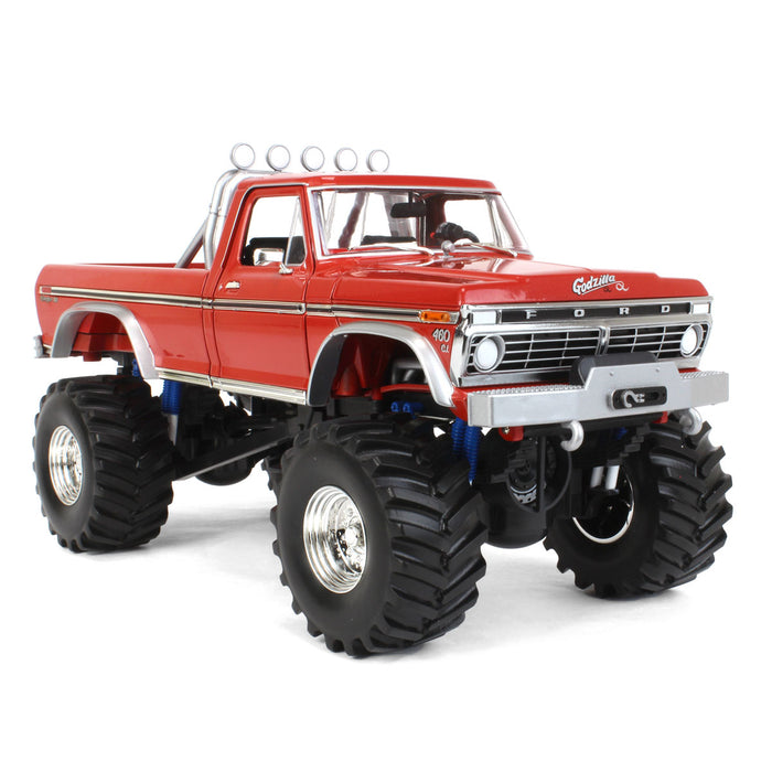 1/18 1974 Ford F-250 Monster Truck with 48-Inch Tires, Godzilla, Kings of Crunch