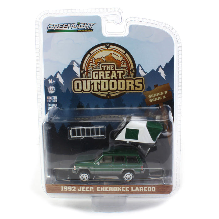 1/64 1992 Jeep Cherokee Laredo with Modern Rooftop Tent, The Great Outdoors Series 3