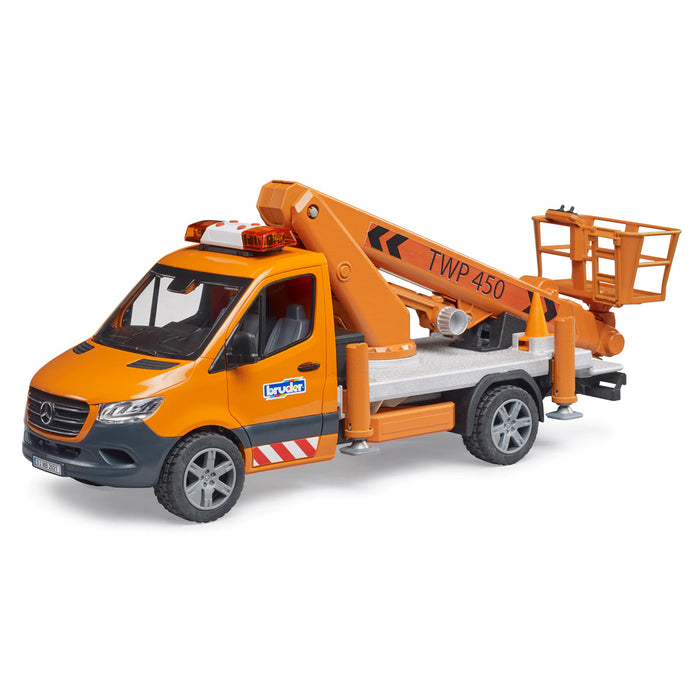 1/16 Mercedes-Benz Sprinter Service Truck with Crane, Basket and Lights & Sounds by Bruder