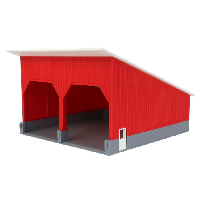 1/64 The Double Bay 40ft x 40ft Cattle Shed, Red/White, 3D Printed