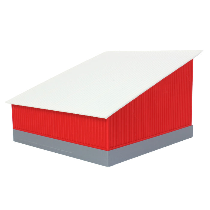 1/64 The Double Bay 40ft x 40ft Cattle Shed, Red/White, 3D Printed