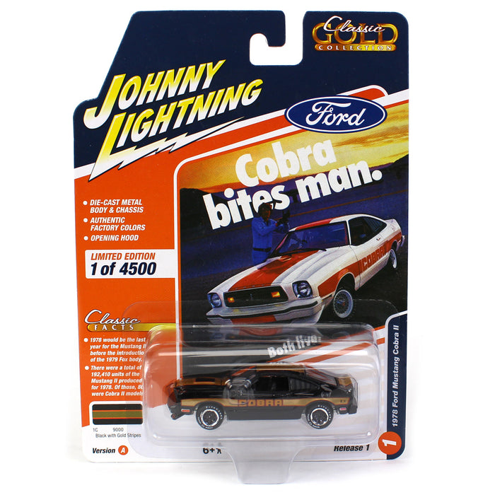 1/64 Johnny Lightning Classic Gold 2023 Release 1A - 1978 Ford Mustang Cobra II, Gloss White